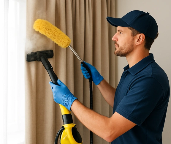 Trusted drapes cleaning technician Matty Curtain Cleaning birkdale QLD