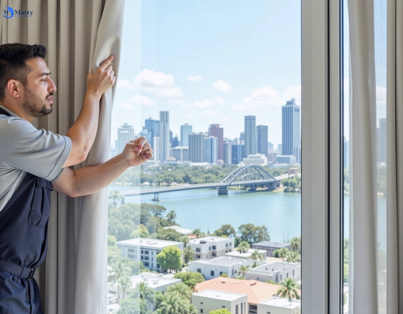 Professional curtain steam cleaning service birkdale QLD by Matty Curtain Cleaning