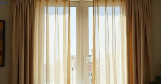 Dull dusty drapes in birkdale before professional cleaning